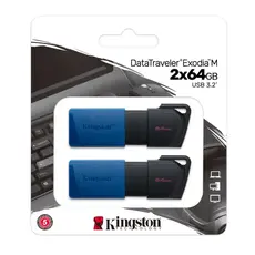 USB flash drive Kingston 64GBx2 USB 3.2 Type-A Gen1 DT Exodia Black Blue