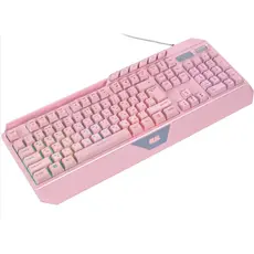 Keyboard 2E GAMING Membrane keyboard KG315 110key, USB-A, EN/RU, RGB, pink, 3 image