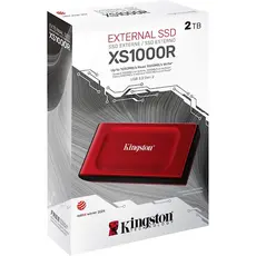 External hard drive Kingston SXS1000R/2000G, 2TB, External SSD, USB 3.2, Red, 3 image