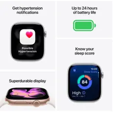 Smartwatch Apple Watch Series 11 GPS 42mm Jet Black Aluminium Case with Black Sport Band - S/M (MEQT4RK/A), 7 image