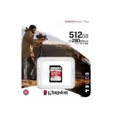 Kingston 512GB Canvas React Plus SD Card | Up to 280MB/s | High Performance Photography | Class 10 UHS-II, 3 image