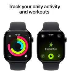 Smartwatch Apple Watch Series 11 GPS 42mm Jet Black Aluminium Case with Black Sport Band - S/M (MEQT4RK/A), 6 image