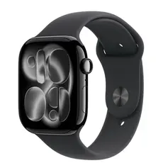 Smartwatch Apple Watch Series 11 GPS 42mm Jet Black Aluminium Case with Black Sport Band - S/M (MEQT4RK/A), 2 image