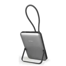 Portable Charger Ttec Recharger M LCD 10000mAh MagSafe compatible PD20W Power Bank With USB-C and Stand Black 2BB230GR, 3 image