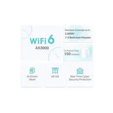 Wi-Fi Router TP-link Deco X50(1-pack) AX3000 Whole Home Mesh Wi-Fi 6 Unit, 3 image