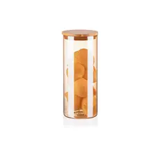 Ardesto Jar Golden Moon, 1000ml, glass, bamboo, round, golden