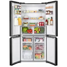 Refrigerator ARDESTO multi-door, 177.5x86x75, 4 doors, A++, NF, fresh zone, black (glass), 6 image