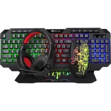 Keyboard, headphones, mouse, and mouse pad XTRIKE ME CMX-415 EN Wired 4in1 combo