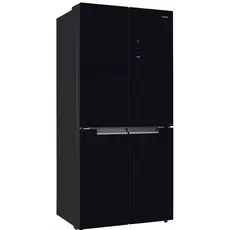 Refrigerator ARDESTO multi-door, 177.5x86x75, 4 doors, A++, NF, fresh zone, black (glass), 2 image