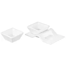 Set for snack, 3pcs, porcelain, white, 2 image
