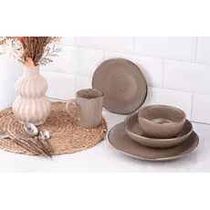 ARDESTO Soup plate Emilia, 820ml, 20cm, ceramic, brown 767637175999, 4 image
