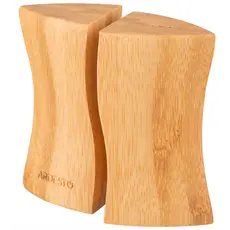 Salt and pepper set ARDESTO Midori, 2 pcs, 10ml, 9.5х4х9cm, bamboo, stainless steel, glass, plastic