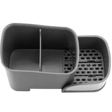 Brush organizer Ardesto Minimalism, 15x10x13.5cm, plastic, stainless steel, grey, 2 image