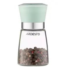 Ardesto Salt and Pepper Mill Gemini, 180ml, glass, plastic, transparent, green