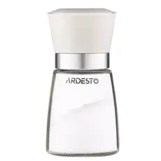 Ardesto Salt and Pepper Mill Gemini, 180ml, glass, plastic, transparent, beige