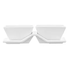 Set for snack, 3pcs, porcelain, white, 3 image