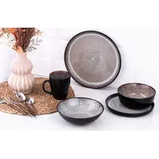 Ardesto Dessert plate Bolzano, 20.3cm, ceramic, black-brown, 4 image