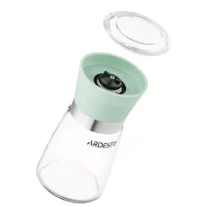 Ardesto Salt and Pepper Mill Gemini, 180ml, glass, plastic, transparent, green, 2 image