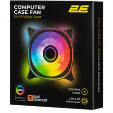 Cooler 2E GAMING Case Fan Air Cool X Fan ACF120XB-ARGB, 120mm, 1200rpm, 3pin, 3pin +5VARGB, 20.4dBa, black, 4 image