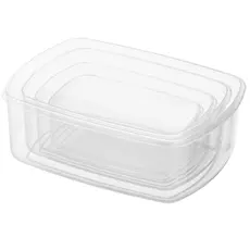 Set of food storage containers ARDESTO Fresh 0.25/0.5/0.75/1.2l, plastic, rectangular, pink, 4 image