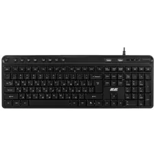 Keyboard 2E Membrane Keyboard KS1100 104key, 2xUSB HUB, USB-A, EN/UK, black