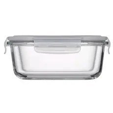 Container Ardesto Food storage container Gemini 1.23l, borosilicate glass, plastic, square, transparent, 2 image