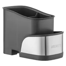 Brush organizer Ardesto Minimalism, 15x10x13.5cm, plastic, stainless steel, grey, 4 image