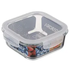Container Ardesto Food storage container Gemini 1.23l, borosilicate glass, plastic, square, transparent, 4 image