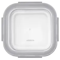 Container Ardesto Food storage container Gemini 1.23l, borosilicate glass, plastic, square, transparent, 3 image