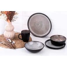 Ardesto Soup plate Bolzano, 630ml, 18cm, ceramic, black-brown, 4 image