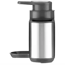 Soap dispenser Ardesto Detergent organizer Minimalism, 8x12.7x16cm, plastic, stainless steel, grey, 4 image