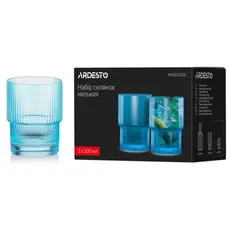 Ardesto Low glasses set, 200ml, 2pcs, glass, blue, 3 image