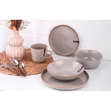 Ardesto Dinner plate Apulia, 26.6cm, ceramic, gray, 4 image