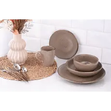 ARDESTO Dessert plate Emilia, 20cm, ceramic, brown 767637175982, 4 image