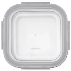 Ardesto Food storage container Gemini 0.5l, borosilicate glass, plastic, square, transparent, 2 image