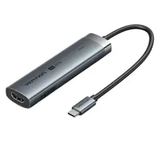 Docking Station Vention TGMHB 5-in-1 USB-C 4K/60Hz 5Gbps 100W PD 0.15m Gray Aluminum