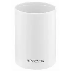 Soap dispenser ARDESTO Bathroom set Minimalism 360ml, 3 items, polypropylene, bamboo, white 767637180696, 2 image