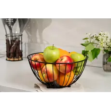 Fruit bowl Ardesto Basket Midori 28x28x13cm, metal, black, 4 image
