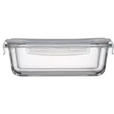 Ardesto Food storage container Gemini 1.06l, borosilicate glass, plastic, rectangular, transparent, 2 image