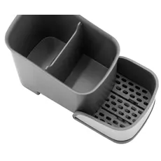Brush organizer Ardesto Minimalism, 15x10x13.5cm, plastic, stainless steel, grey, 5 image