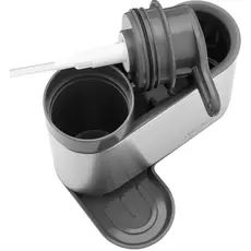 Soap dispenser Ardesto Detergent organizer Minimalism, 8x12.7x16cm, plastic, stainless steel, grey, 5 image