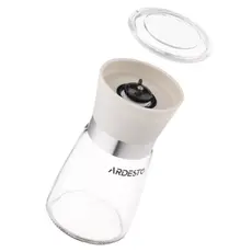Ardesto Salt and Pepper Mill Gemini, 180ml, glass, plastic, transparent, beige, 2 image