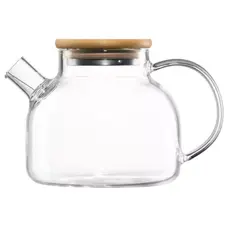 Teapot Ardesto Gemini 600ml, borosilicate glass, bamboo, transparent
