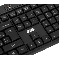 Keyboard 2E Membrane Keyboard KS1100 104key, 2xUSB HUB, USB-A, EN/UK, black, 3 image