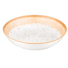 Ardesto Soup Plate Siena, 790ml, 20cm, porcelain, white-yellow 767637177535, 3 image