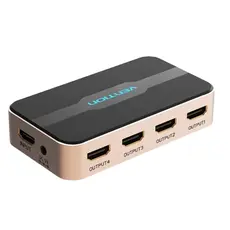 Splitter Vention ACCG0-EU 4K/30Hz 1 In 4 Out HDMI Splitter Gold Aluminum