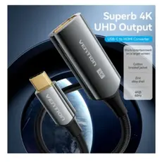 Adapter Vention CREBC 4K/60Hz USB Type-C to HDMI Converter 0.25m Black, 2 image