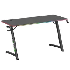 Gaming table Vertex VX-GD-02RGBB Gaming Desk With RGB Lighting On Desk Edge Black/Matte Black