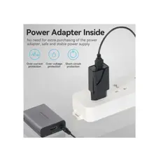 Adapter Vention AKGH0-EU Network Cable Extender 60m Gray Aluminum, 3 image