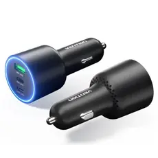 Charger Vention FFPB0 2xUSB-C/USB-A (100W+65W+30W) Car Charger Black